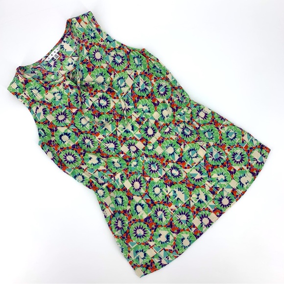 Cabi Green and Purple Vintage #316 Kaleidoscope Sleeveless Blouse, XS - Picture 12 of 16